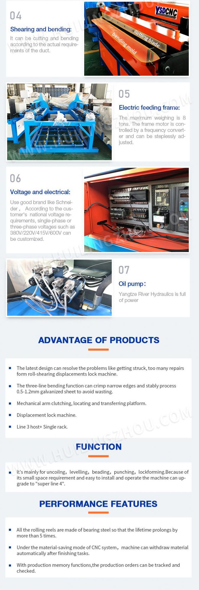 Ysdcnc Brand Ventilation Sheet Metal Auto Sheet Metal Duct Line 3 /Square Air Duct Making Machine