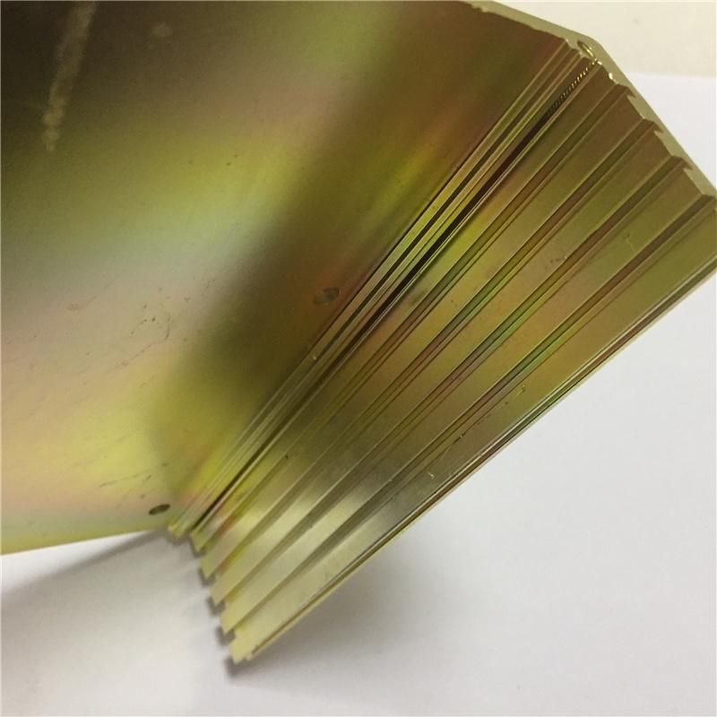 Extrusion Frame Gold Anodized Aluminum Housing Extrusion Service Profile with CNC Machining