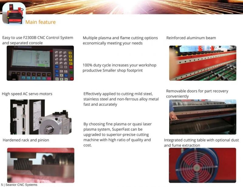 High Precision CNC Table Plasma Metal Cutting Machine