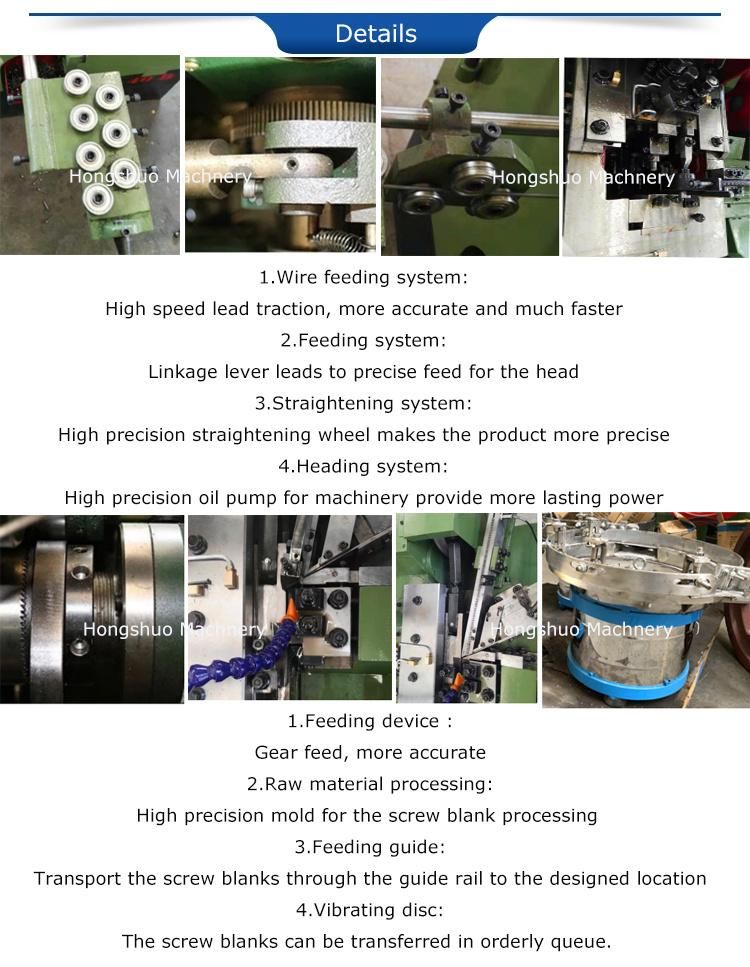 Automatic Self-Tapping Drywall MDF Wood Screw Bolt Making Machine Prices