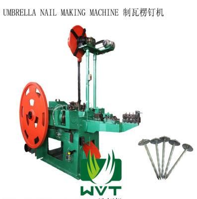 China Umbrella Head Roofing Roof Nail Making Machine Factory/Coil Nail Making Machine and Nail Thread Rolling Machine/Nail Twisting Machine