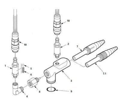 354201 344388 Insert Sleeve Venturi for Pi 3-V Pg1 Powder Injector Powder Pump