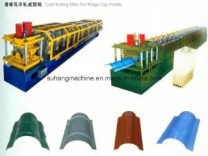 Blue Manual Hydraulic 3 Ton Decoiler Roof Tile Roll Forming Machine