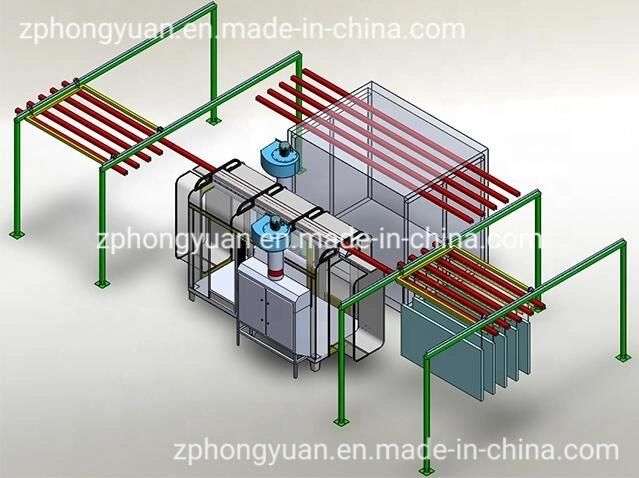 Paint Booth for Electrostatic Powder Coating with Powder Coating Oven