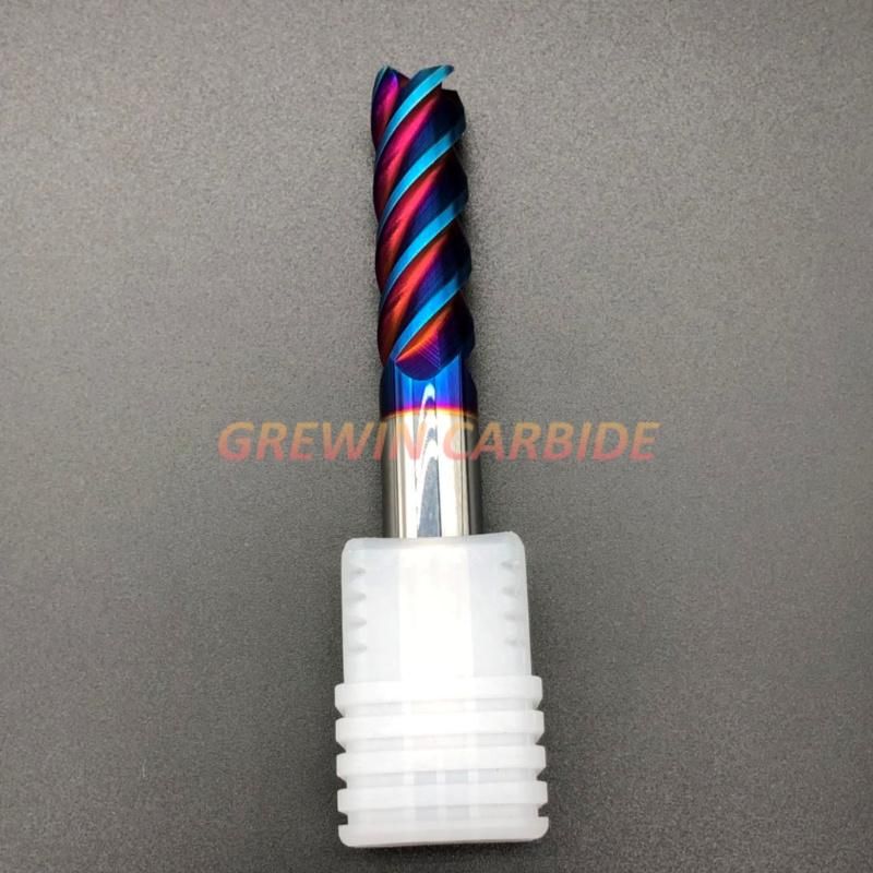 Grewin-D14mm*100mm HRC65 4 Flutes Tungsten Carbide Flat End Mill