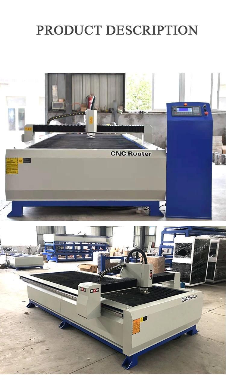 CE Certificate Industrial Stainless Steel Metal Plate Table CNC Plasma Cutting Machine with Power Source 120A