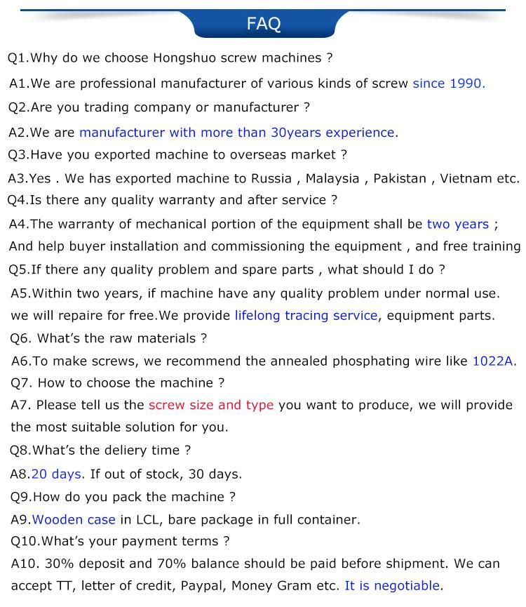 High Speed Screw Bolt Cold Upsetting Heading Machine Manufacturer