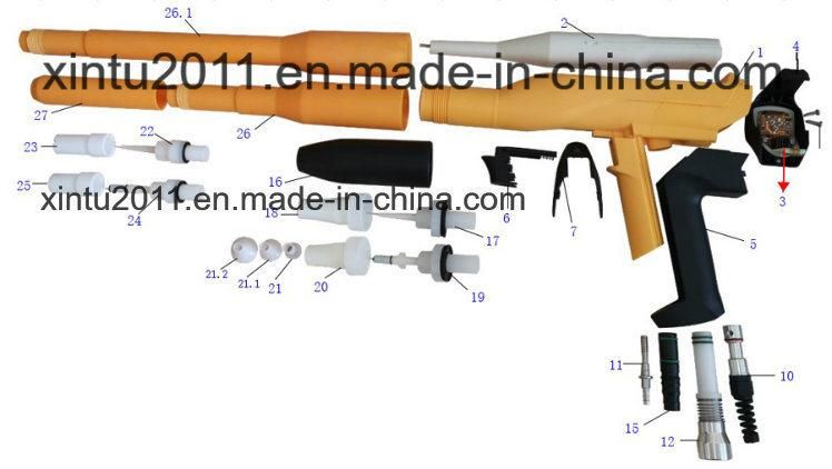 GM03 Optiflex 2f Manual Powder Coating Spray Gun Parts
