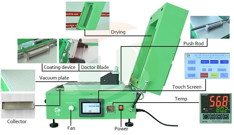 100mm Wet Film Applicator Powder Coating Machine for Lithium Battery