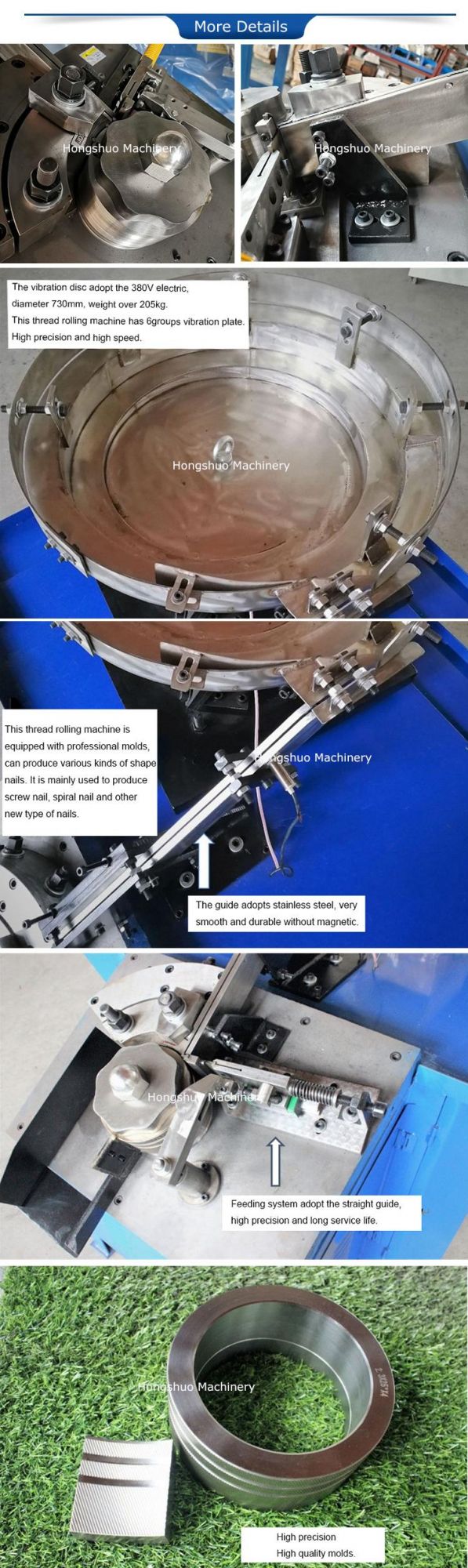 High Speed Low Noise Screw Coil Nail Making Machine Automatic Coil Nail Collator Machine