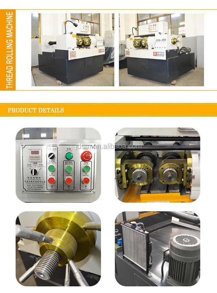 Construction Machinery Steel Threading Machine / Nail Thread Rolling Machine