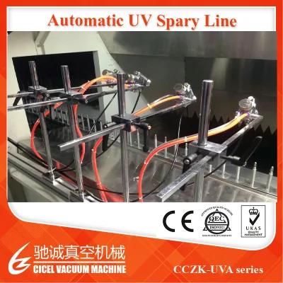 Automatic Plastic Caps UV Painting Line/ Vacuum Metalizing Spray Painting Line