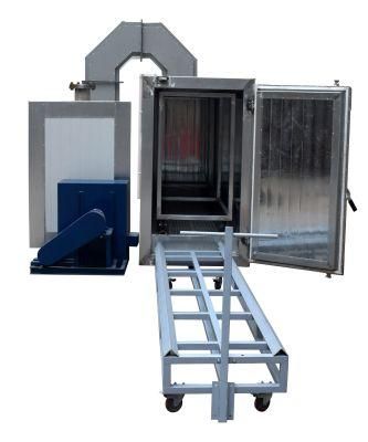 Gas Powder Coating Oven for Curing Aluminum Profiles with Track Trolley