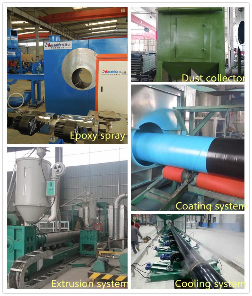 2lpe 3lpe Fbe Steel Pipe External Internal Corrosion Protective Coating Line with Shot Blasting Machine