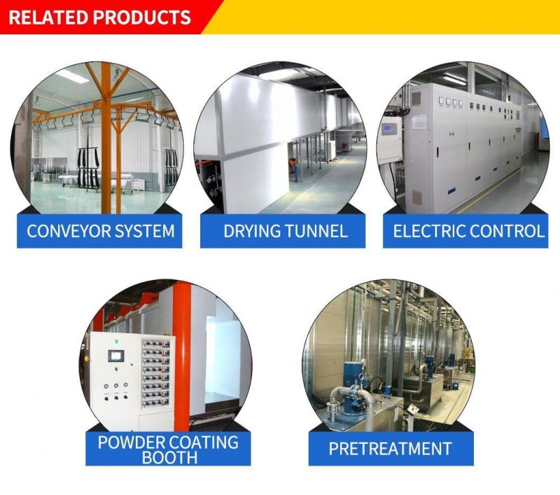 Standard Tested Aluminum Profile Horizontal or Vertical Type Powder Coating Line