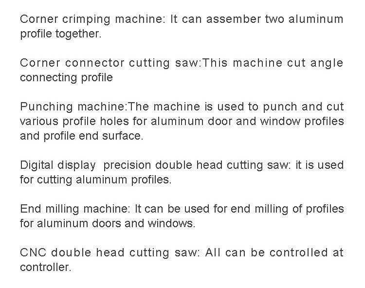 CNC Corner Connector Cutting Machine for Aluminum Profile
