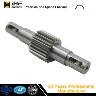 Ihf ISO Certificate Machine Spare Part Spline Helical Gear Shaft with Transmission Machinery