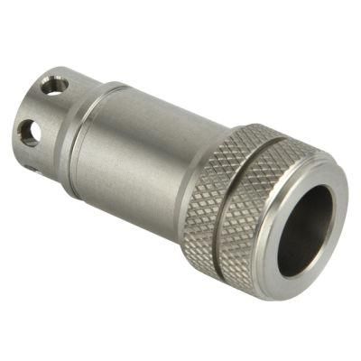 OEM CNC Machining Turning Milling Knurling Metal Cylinder Stainless Steel Insert Sleeve