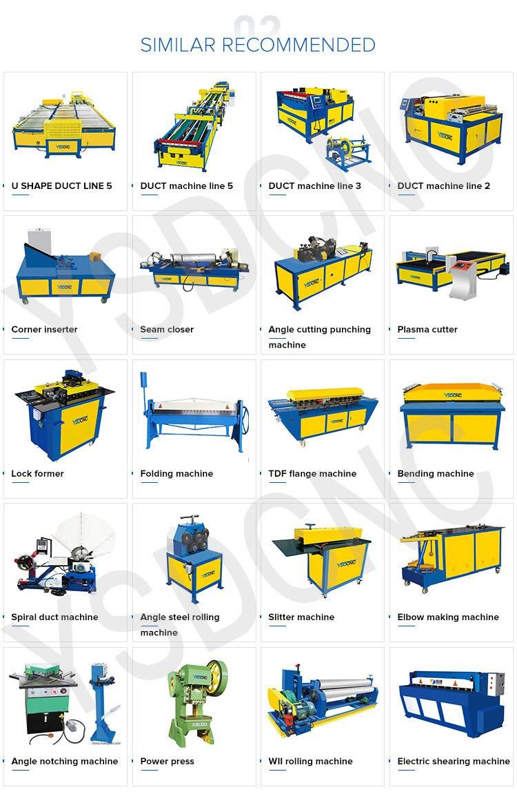 Square Duct Machine Auto Duct Line 3 with Fold Beading Notching