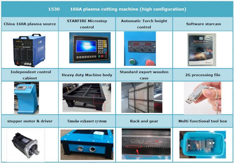 1530 Plasma Metal Cutting Machine for Stainless Steel, Carbon Steel, Aluminum