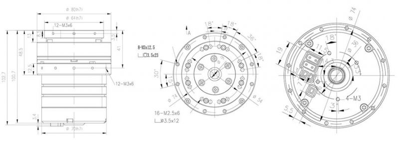 183W Joint Module DC Motor for Industrial & Medical Robots