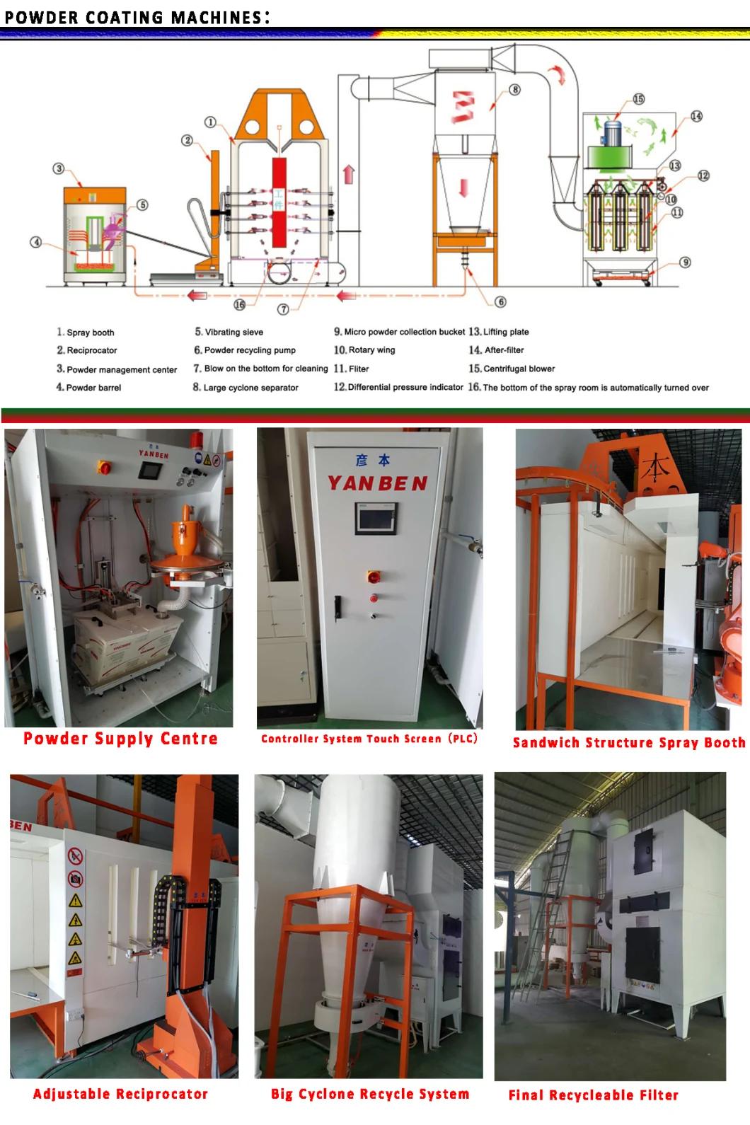 Electrostatic Powder Spraying Machine with Natural Gas Heating Curing Oven System