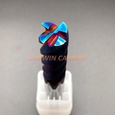 Grewin-D14mm*100mm HRC65 4 Flutes Tungsten Carbide Flat End Mill