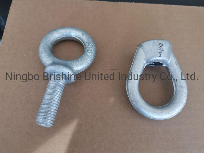 Hot DIP Galvanized Carbon Steel Forged Regular Nut Eye Bolt