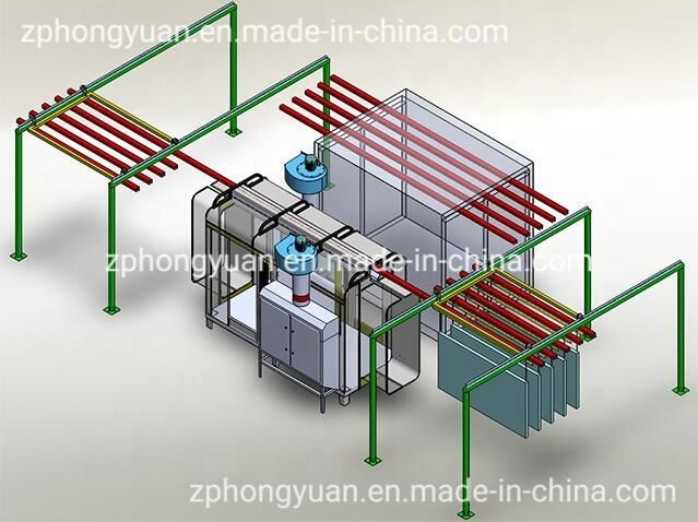 Small Manual Powder Coating Booth with Powder Coating Machine and Spray Gun