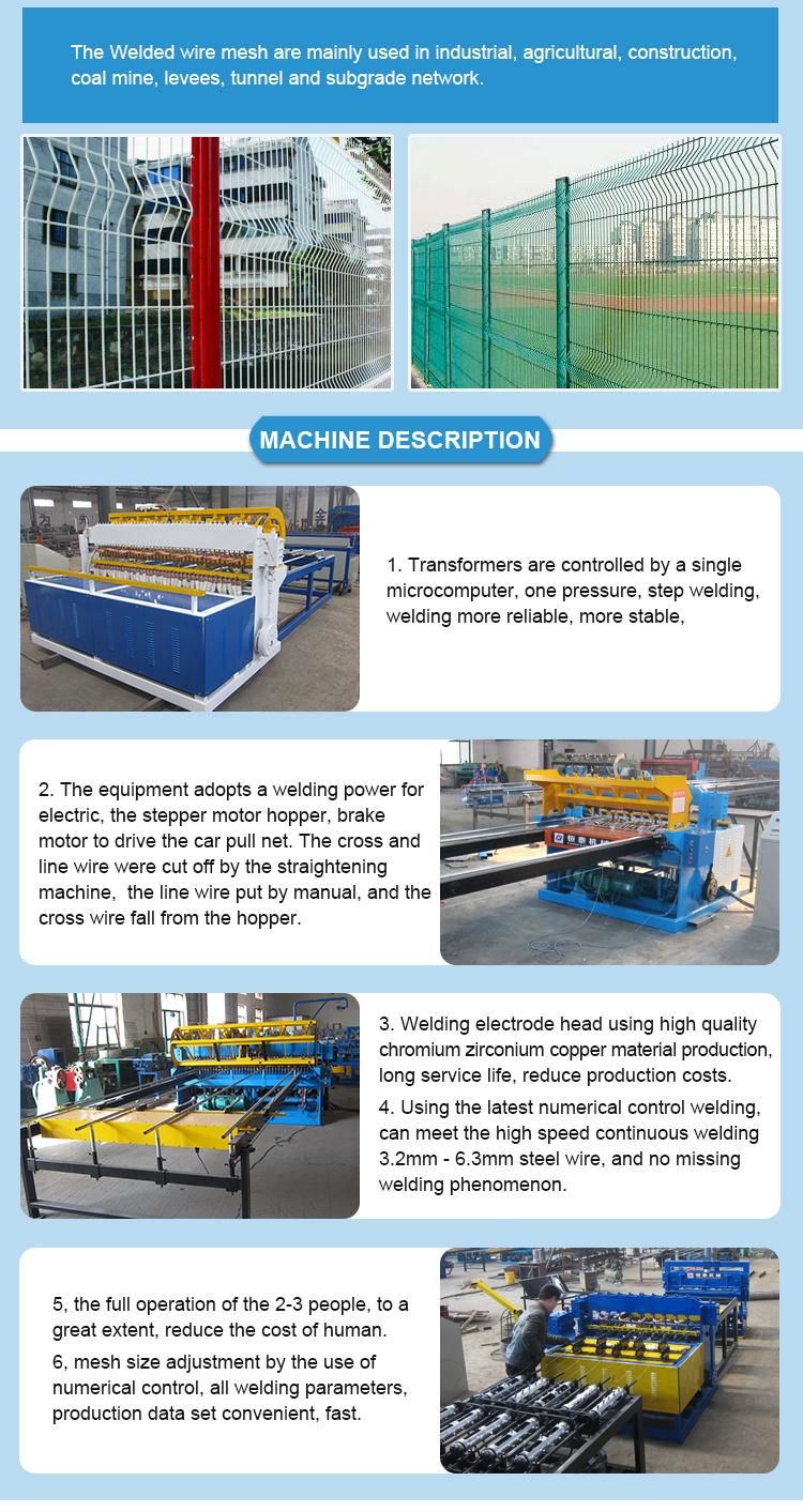 Automatic Steel Fence Wire Mesh Welding Machine 50-200mm
