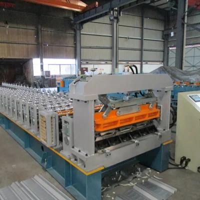 Rn35 Roof Panel Roll Forming Machine Metal Cold Roofing Sheet Roll Forming Machine with 10t Hydraulic Decoiler