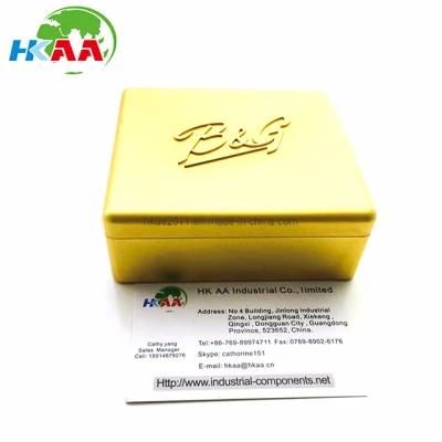 CNC Milling Golden Anodized Aluminum Cigar Box for High-End Market