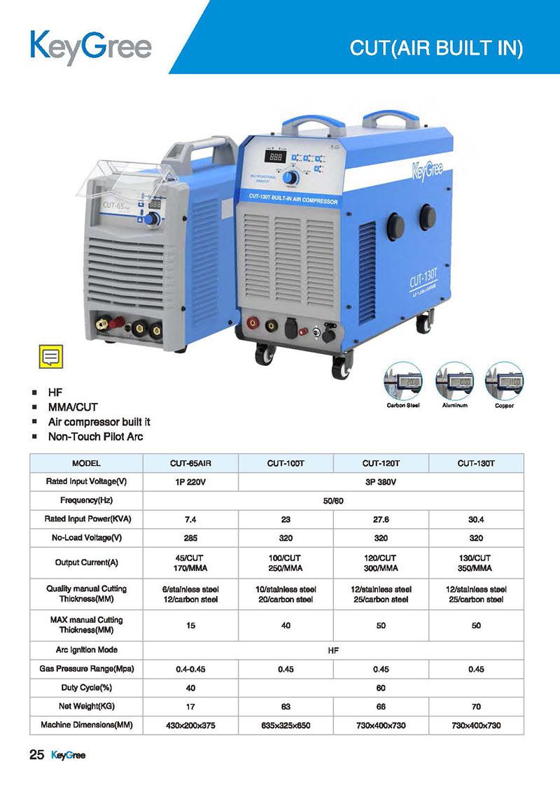 Keygree New Built-in Air Compressor 3pH 380V Plasma Cutter (Cut-100T)