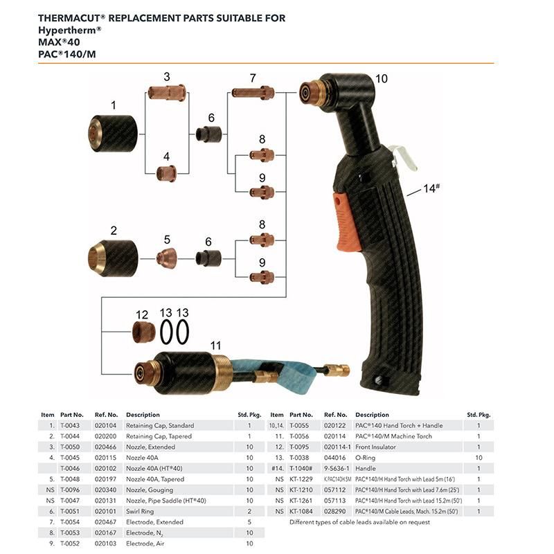 Max70 Max80 Max100 Mild Steel CNC Machine Tool Equipment Fixed Cover 020492 020334 020335 Plasma Cutting Electrode Nozzle Shield