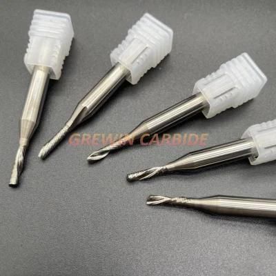 Gw Carbide - High Precision 3.175mm Single Flute End Mill Cutter Carbide CNC Router Bit Milling Cutter