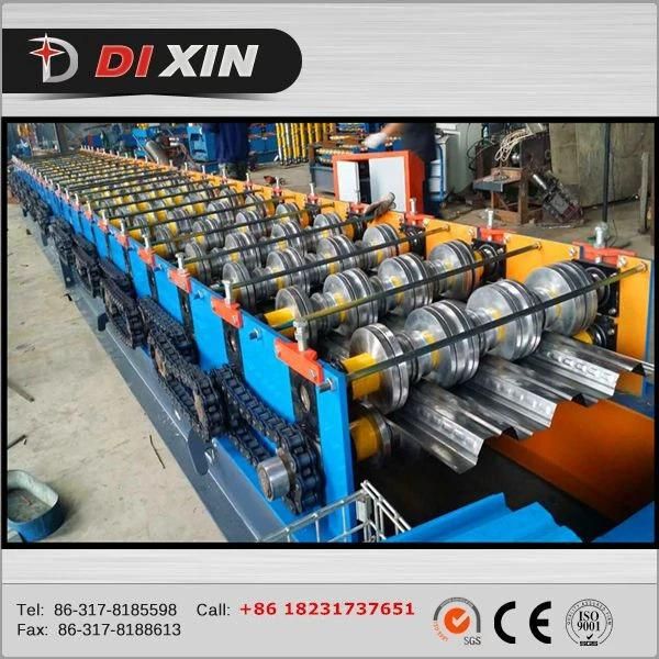 Dixin 980 Shaped High Strength Bearing Steel Structure Floor Decking Cold Roll Forming Machine