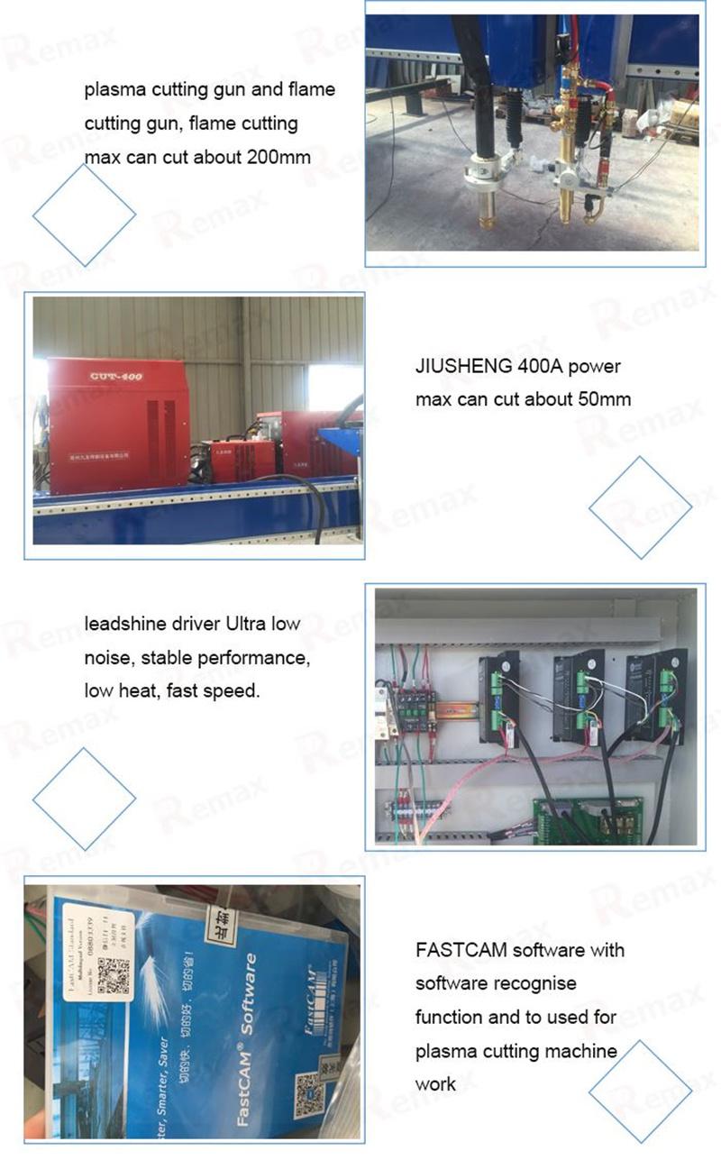 Factory Price 1500*3000mm 2000*3000mm 2000*4000mm Aluminum Copper Metal Plate Gantry CNC Plasma Cutting Machine Price