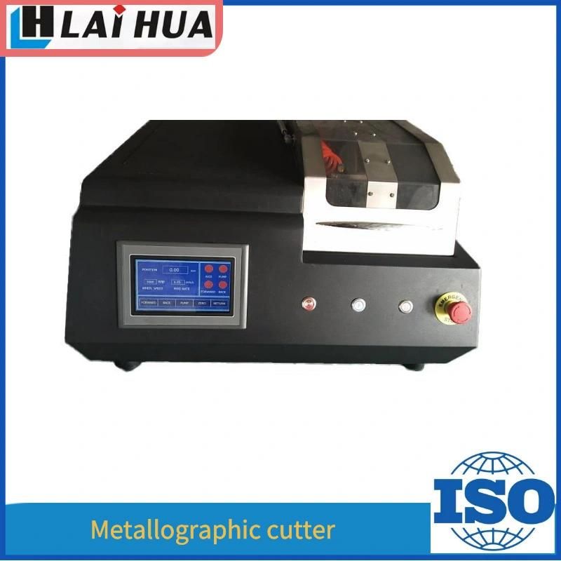 Metallographic Sample Preparation Cutting Machine with Water Cooling System, Sample Cutter with Water Tank, Sample Preparation Metal Saw