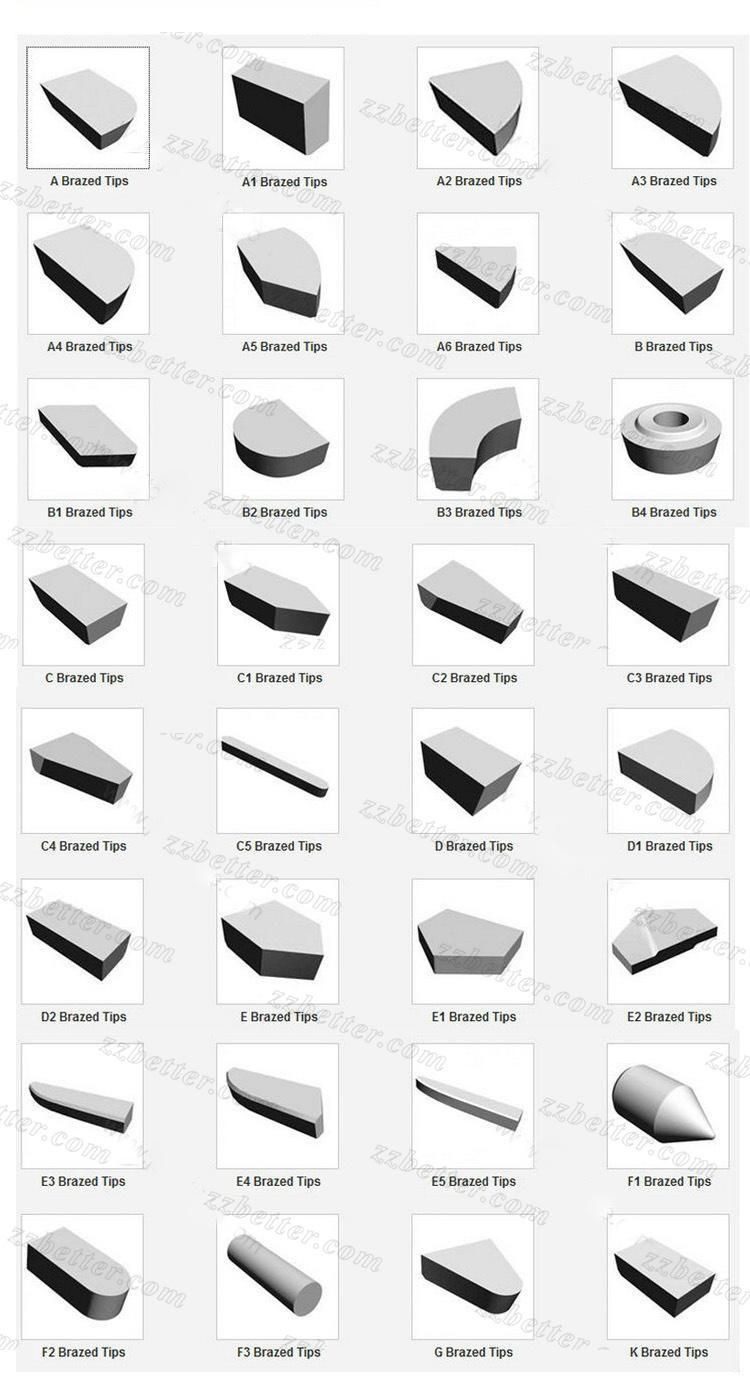 C Type Cemented Carbide Brazing Inserts, Carbide Soldering Tips