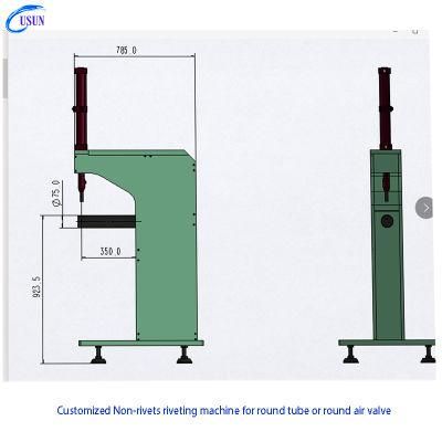 Customized Model: Ulye 4 Tons Hydro Pneumatic Clinching Riveting Machine for Metal Sheet with Thickness up to 1.2mm for Each