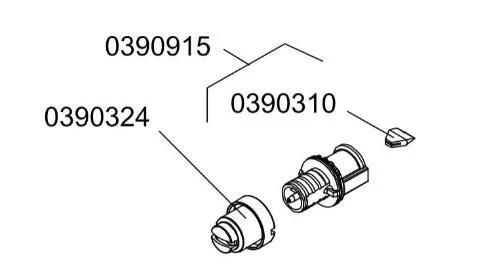 C4 Flat Spray Nozzle Complete 390915/390324