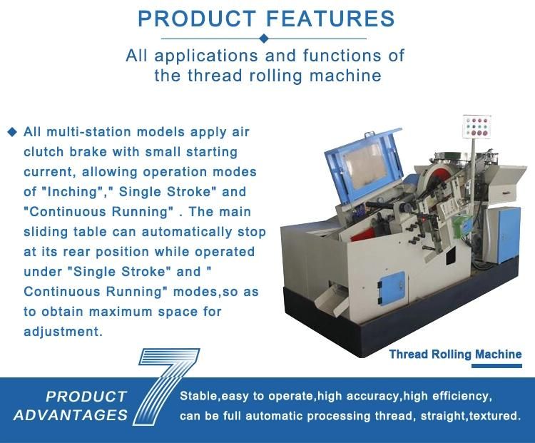 High Speed Fully Automatic Bolt Screw Thread Rolling Machine Manufacture Price