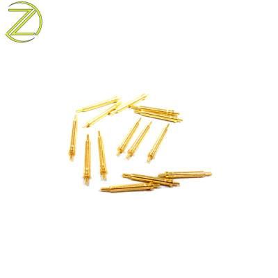Turning Machine CNC System Micro Services Knurled Electrical Plug Brass Pin with Thread
