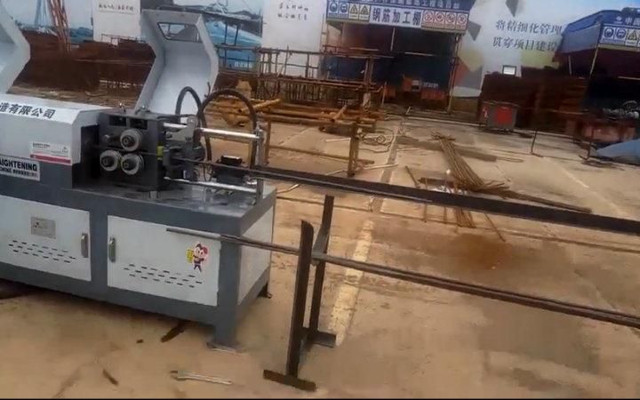 China Steel Wire Straightening and Cutting Machine Square Scrap Bar Straightener