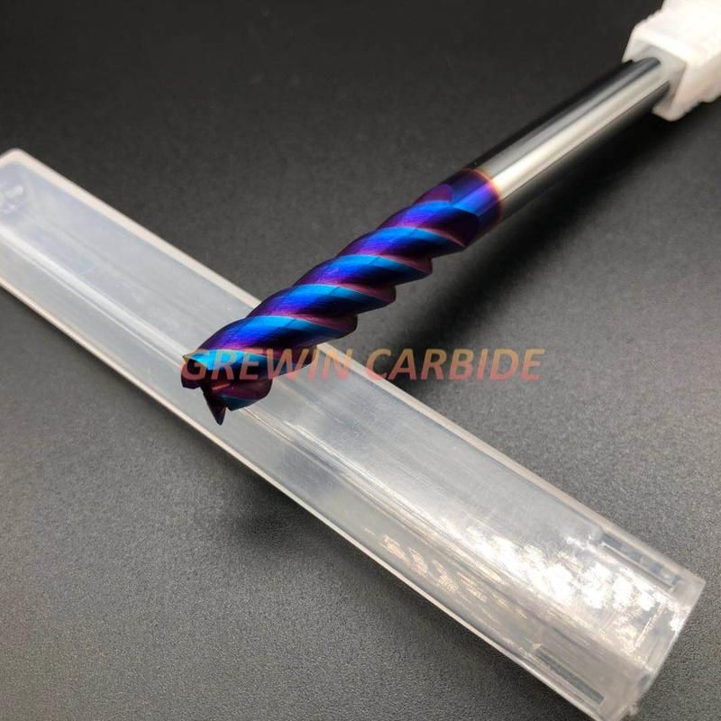 Gw Carbide - Tungsten Carbide End Mills Nano Coated Ball Nose Flat Radius Metal Cutter with High Resistance and Good Quality