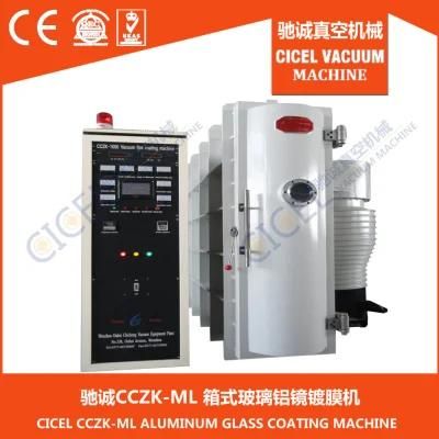 Ce Certified Glass Mirror Box Type Vacuum Aluminium Metallizng Machine for ABS Plastic Substrate