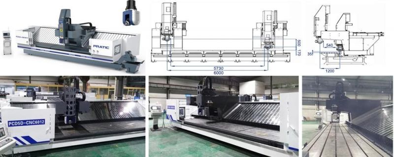 Steel Profiles & Mold Processing CNC Machining Center with 5 Axis