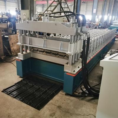 Galvanized Steel Sheet Metal Roof Tile Roll Forming Making Machine with Gear Box Driving for Sale