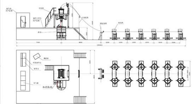Upcast Production Line for 8mm Copper Rod Upward Casting Machine