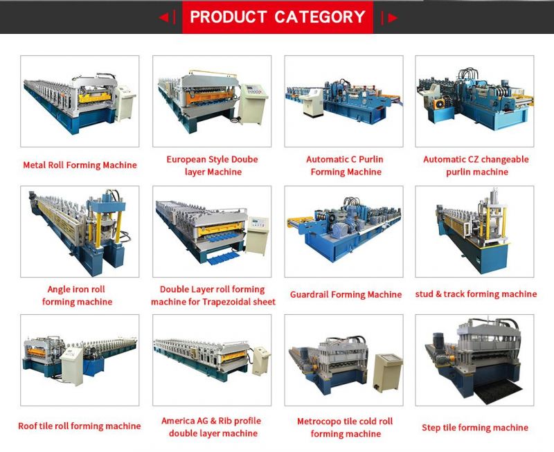 Automatic Color Steel Coils Corrugated Iron Sheet Trapezoidal Profile Roofing Tile Roll Forming Machine with CE and ISO9001 Quality Certificate